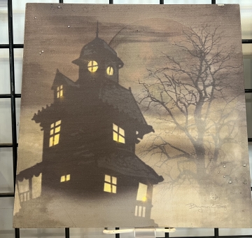 Canvas Lighted Haunted House